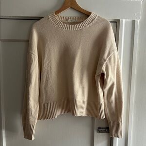 Everlane Cream Women's Crew Neck Sweater 100% Cotton